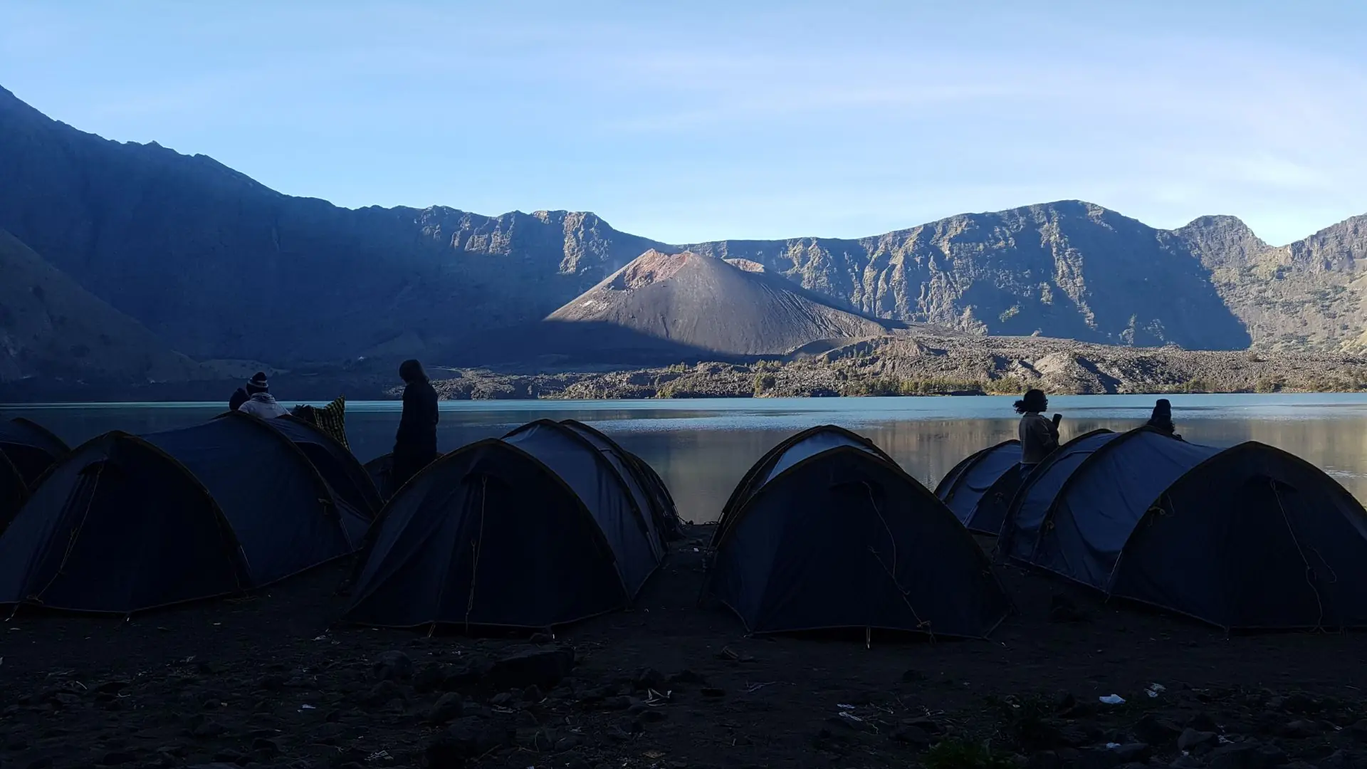 Lake Segara Anak campsite Mount Rinjani