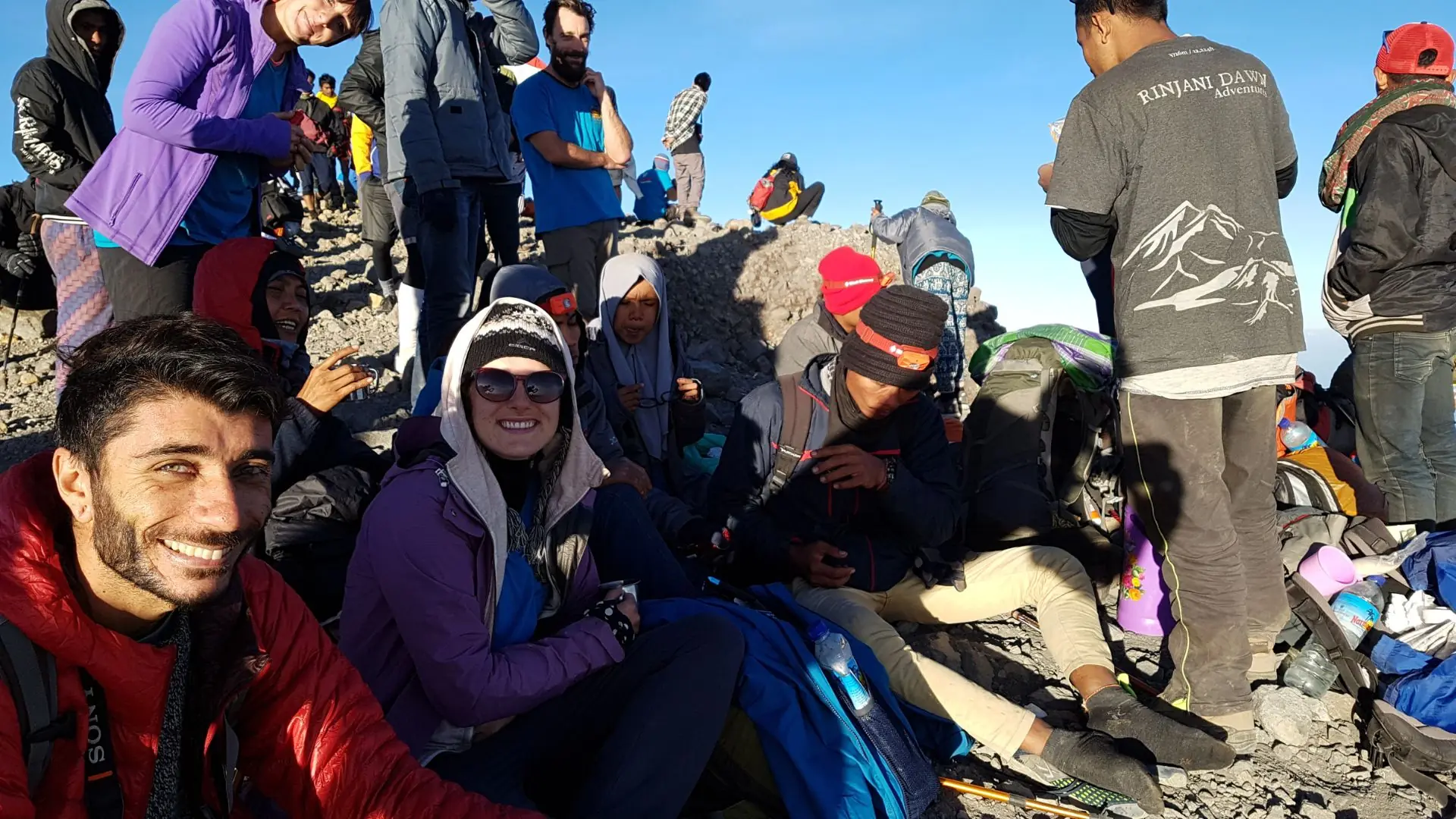 School group Mount Rinjani Summit