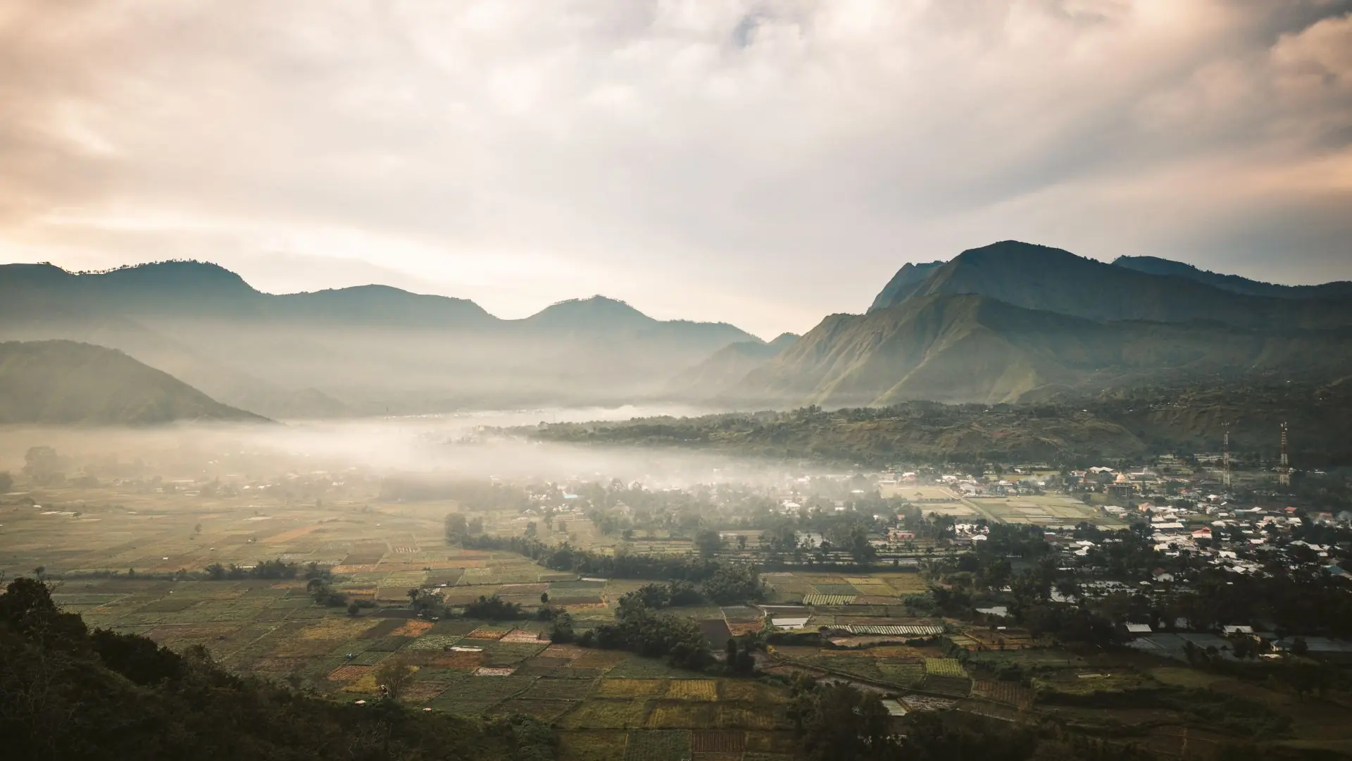 View from Pergasingan Hill Trek Sembalun Lombok